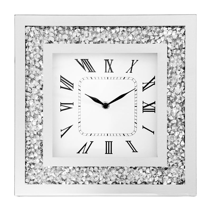 Mirror Dimond Clocks - Silver