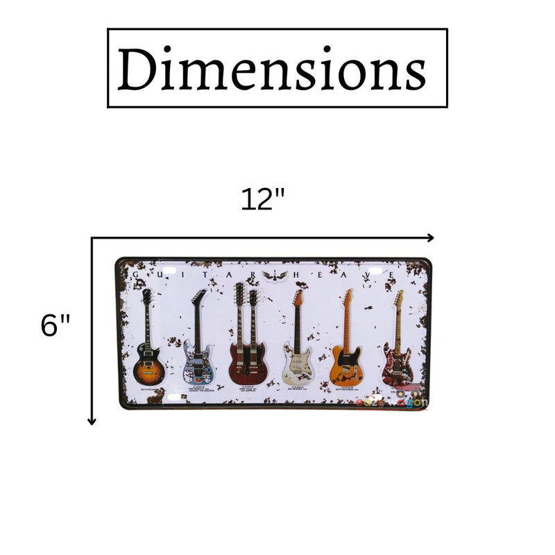 Number Plates wall sign - Guitar's