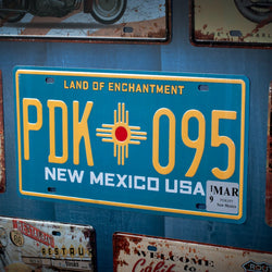 Number Plates wall sign - New Mexico PDK 095