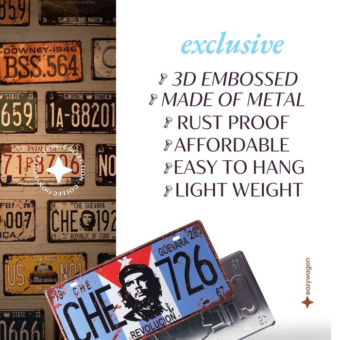 Number Plates wall sign - Give like you have plenty
