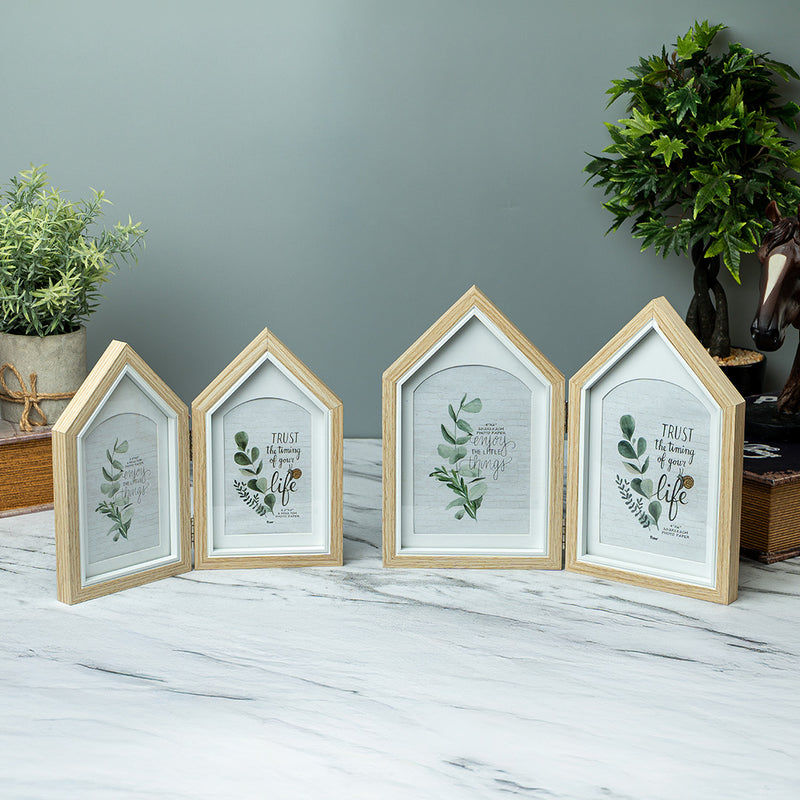 Photo Frames - Two House shape Beige