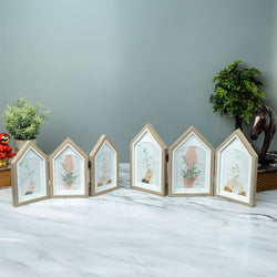 Photo Frames - Three House shape Brown