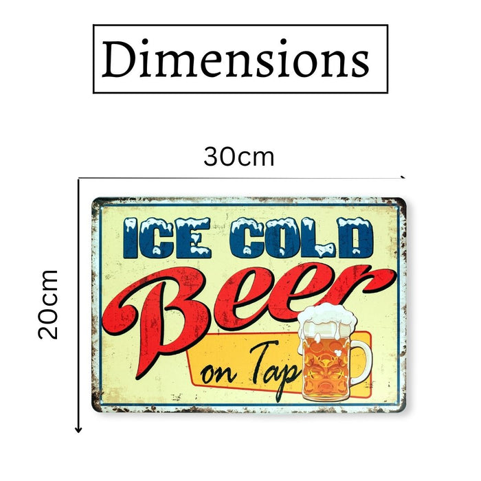 Number Plates Big wall sign - Ice Cold Beer On Tap