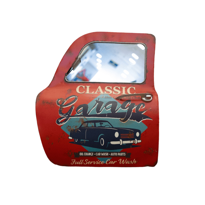 Retro Car Door With Mirror - Classic Garage