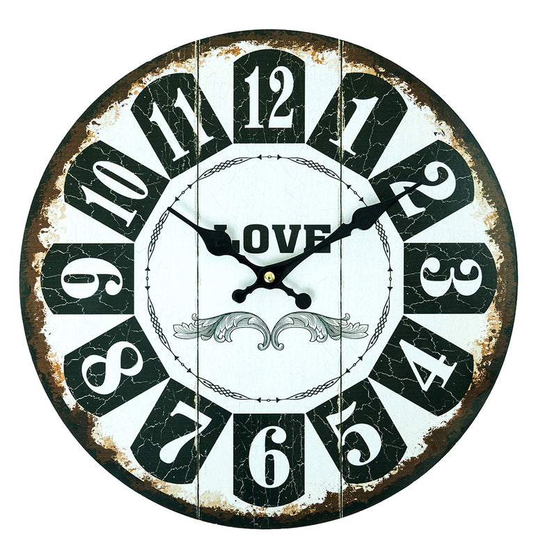 Retro MDF Clock - Love Dial