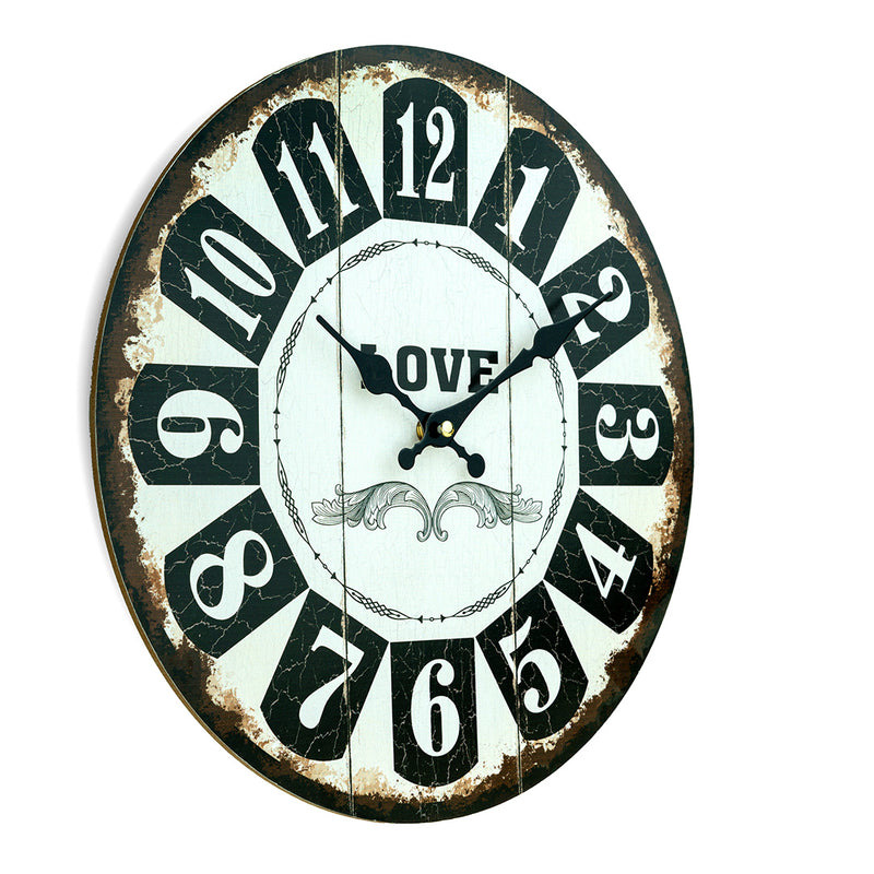 Retro MDF Clock - Love Dial