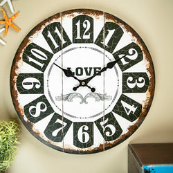 Retro MDF Clock - Love Dial