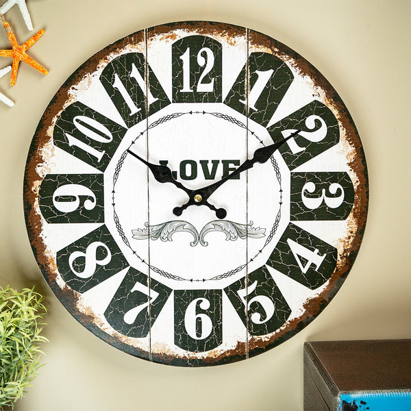 Retro MDF Clock - Love Dial