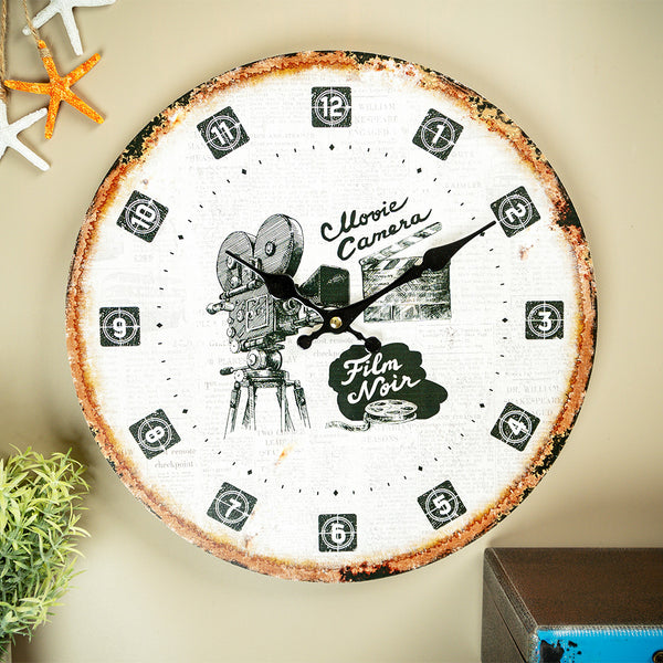 Retro MDF Clock - Movie Camera Dial