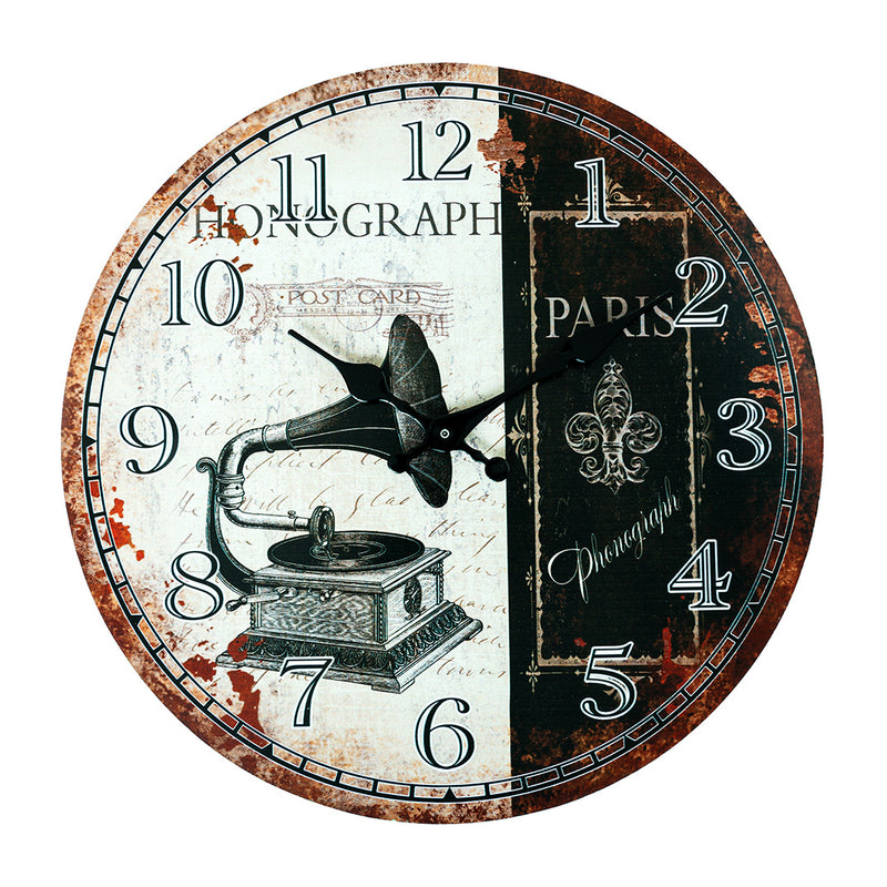 Retro MDF Clock - Gramophone Dial