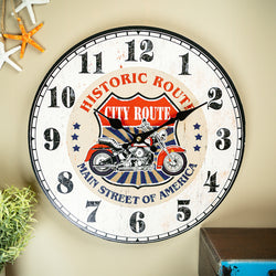 Retro MDF Clock - Historic Route Dial