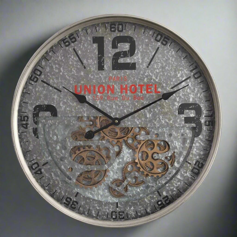 Mechanical clock - union hotel grey (Y663-24")