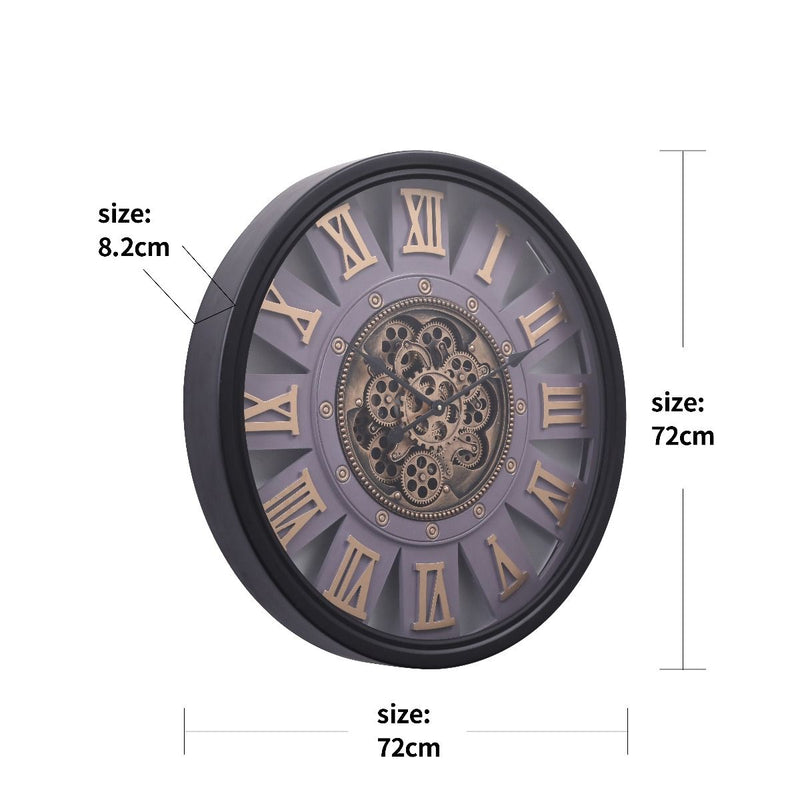 Mechanical clock - Ramous Industrial Purple (Y703-28")