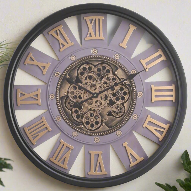 Mechanical clock - Ramous Industrial Purple (Y703-28")