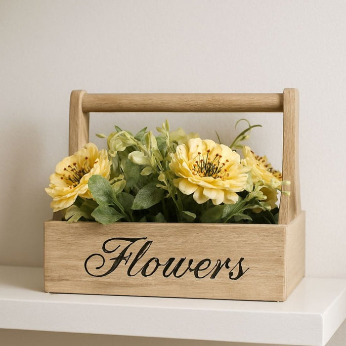 Artificial Flower - Basket Yellow - eazy wagon