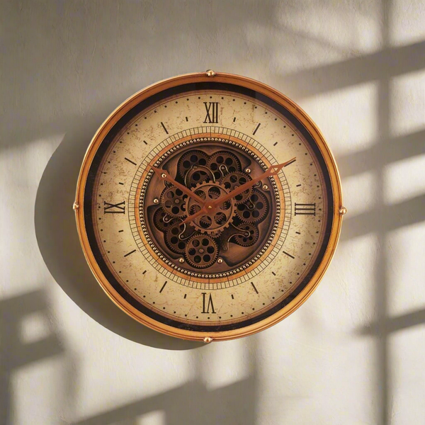 Mechanical clock - Gold & Cream (Y678-24")