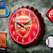 Bottle Caps wall Clock - Arsenal (14"x14") - eazy wagon