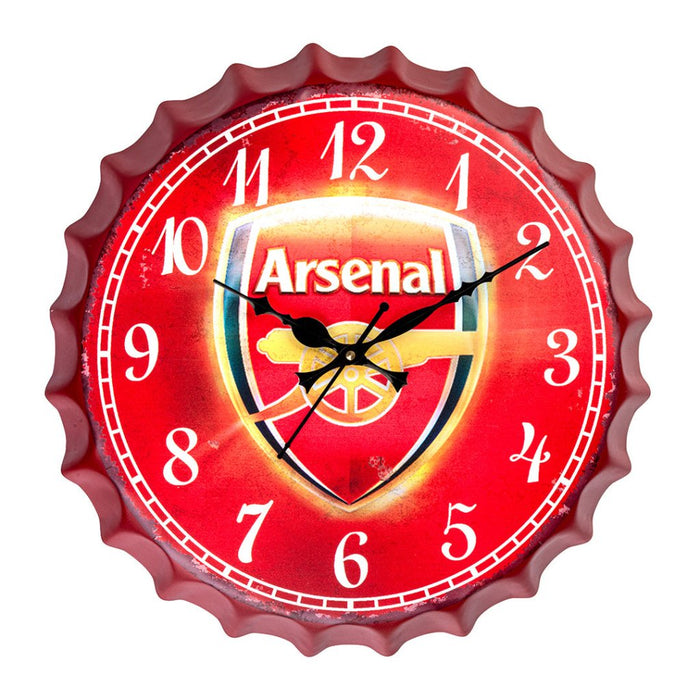 Bottle Caps wall Clock - Arsenal (14"x14") - eazy wagon