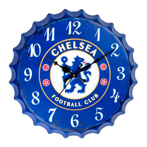 Bottle Caps wall Clock - Chelsea Football Club (14"x14") - eazy wagon