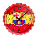 Bottle Caps wall Clock - FC Barcelona (14"x14") - eazy wagon