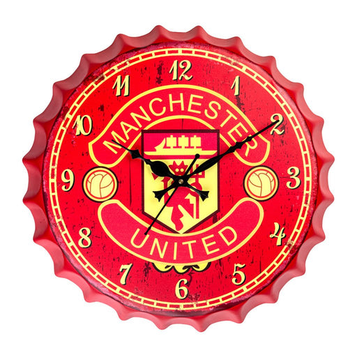 Bottle Caps wall Clock - Manchester United (14"x14") - eazy wagon