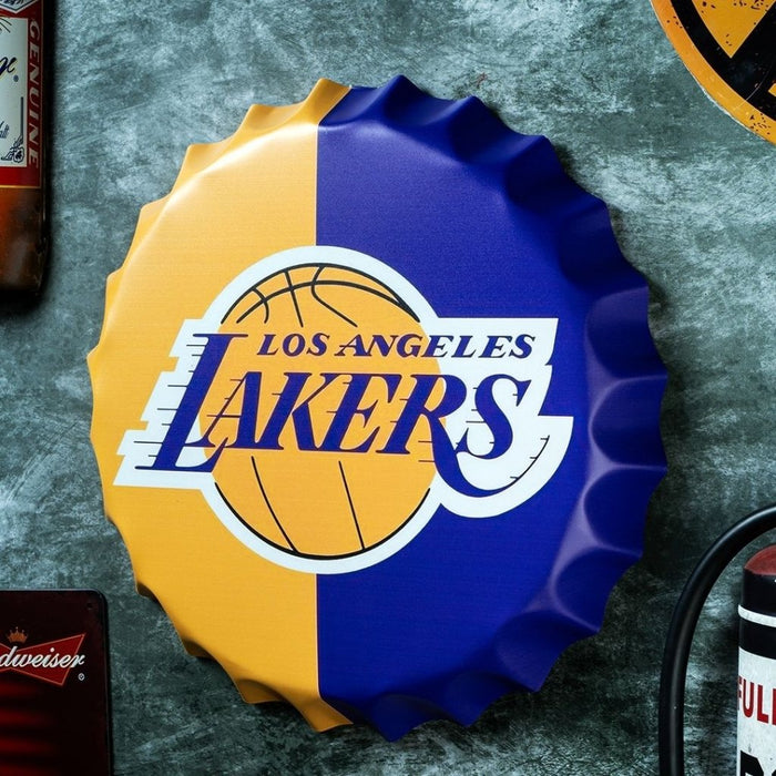 Bottle Caps wall decor sign - Angeles Lakers - eazy wagon