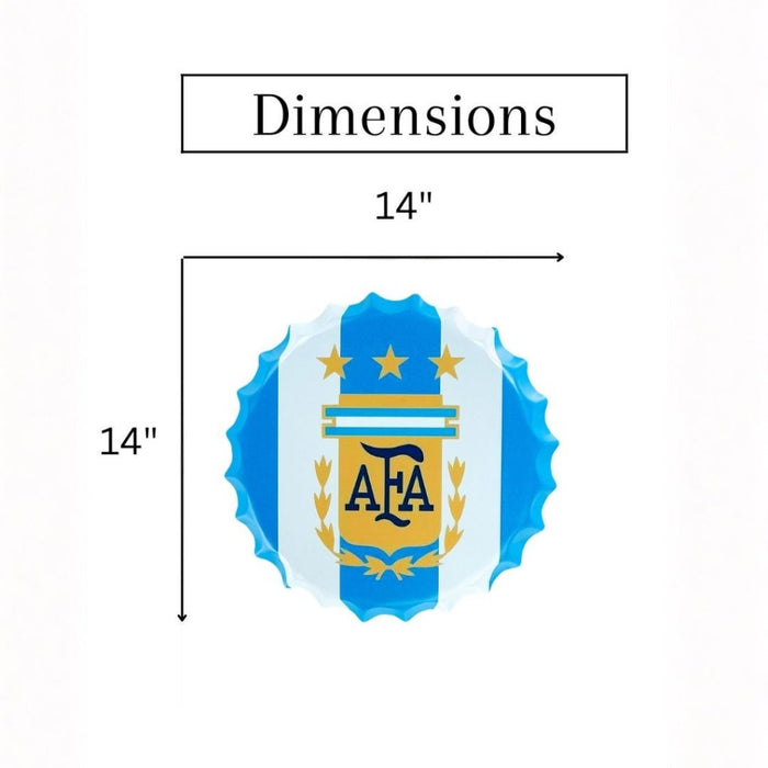 Bottle Caps wall decor sign - Argentine Football Association - eazy wagon