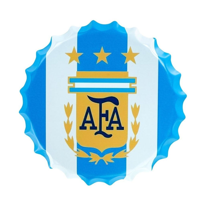 Bottle Caps wall decor sign - Argentine Football Association - eazy wagon