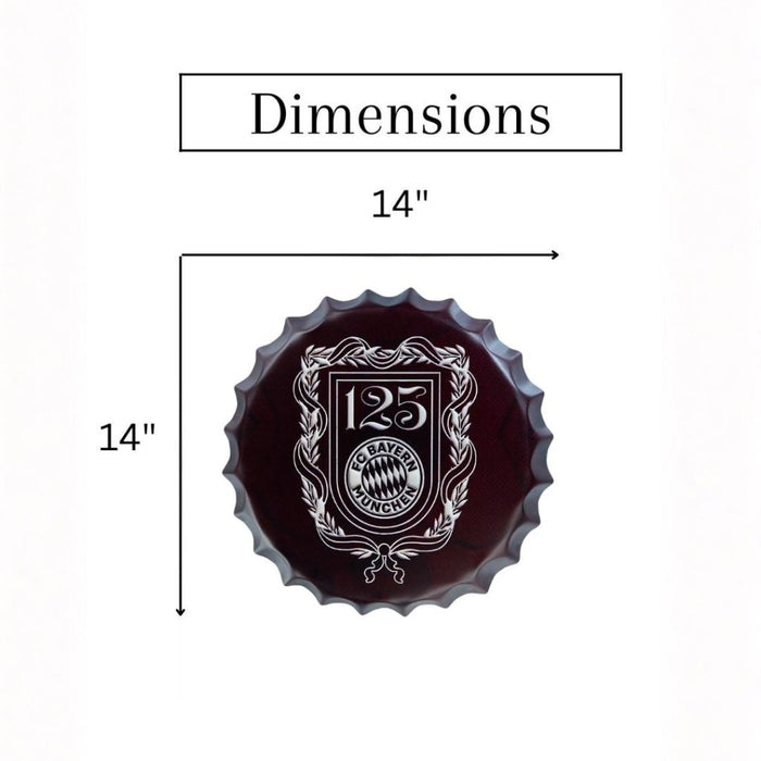 Bottle Caps wall decor sign - Bayern Munich 125 - eazy wagon