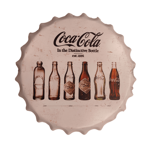 Bottle Caps wall decor sign - C Cola 1886 (14"x14") - eazy wagon