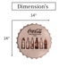 Bottle Caps wall decor sign - C Cola 1886 (14"x14") - eazy wagon