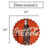 Bottle Caps wall decor sign - C Cola Retro (14"x14") - eazy wagon