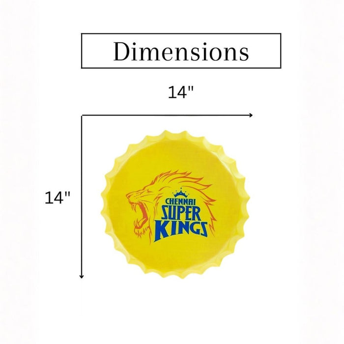Bottle Caps wall decor sign - Chennai Super Kings - eazy wagon
