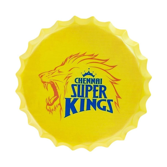 Bottle Caps wall decor sign - Chennai Super Kings - eazy wagon