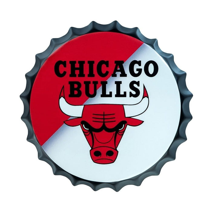 Bottle Caps wall decor sign - Chicago Bulls - eazy wagon