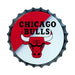 Bottle Caps wall decor sign - Chicago Bulls - eazy wagon