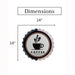 Bottle Caps wall decor sign - Coffee Cup Design - eazy wagon