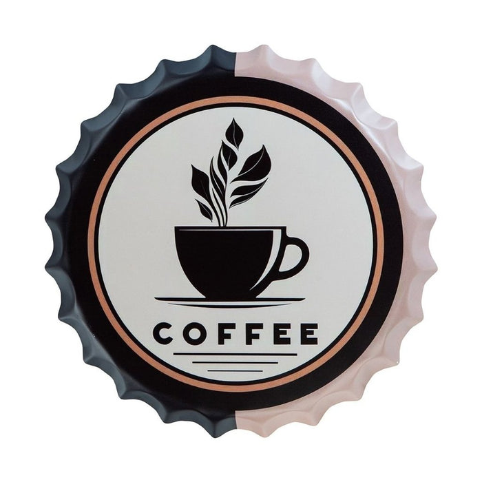 Bottle Caps wall decor sign - Coffee Cup Design - eazy wagon