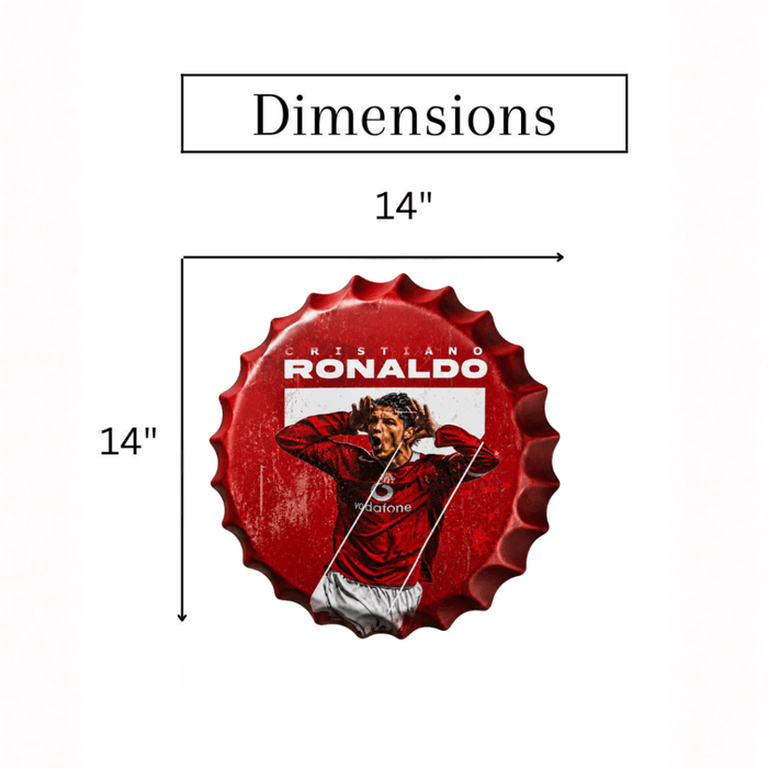 Bottle Caps wall decor sign - Cristiano Ronaldo CR7 - eazy wagon
