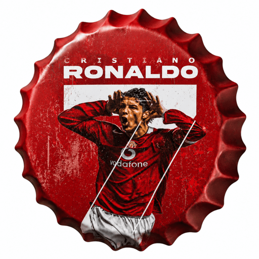 Bottle Caps wall decor sign - Cristiano Ronaldo CR7 - eazy wagon