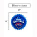 Bottle Caps wall decor sign - Delhi Capitals - eazy wagon