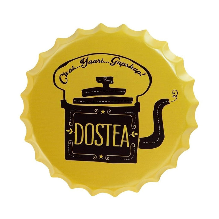 Bottle Caps wall decor sign - DOSTEA Chai Yaari Gupshup - eazy wagon