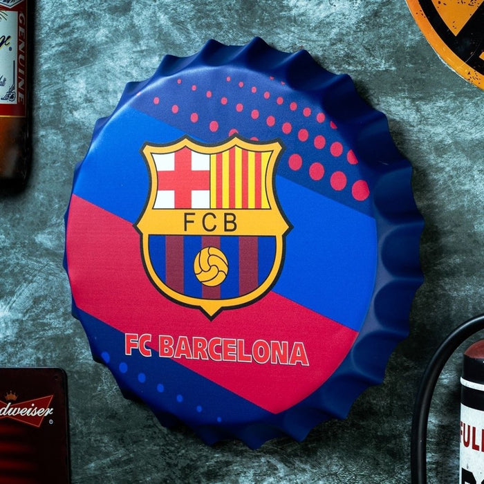 Bottle Caps wall decor sign - FCB Barcelona Football Club - eazy wagon