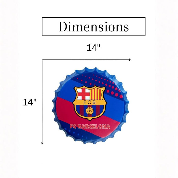 Bottle Caps wall decor sign - FCB Barcelona Football Club - eazy wagon