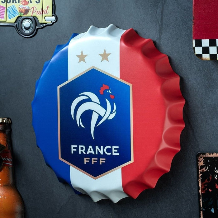Bottle Caps wall decor sign - France FFF Football - eazy wagon