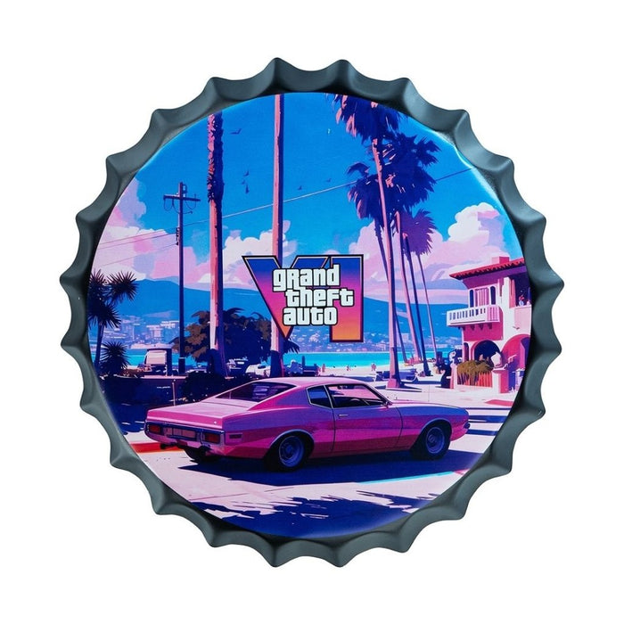 Bottle Caps wall decor sign - GTA VI Grand Theft Auto - eazy wagon