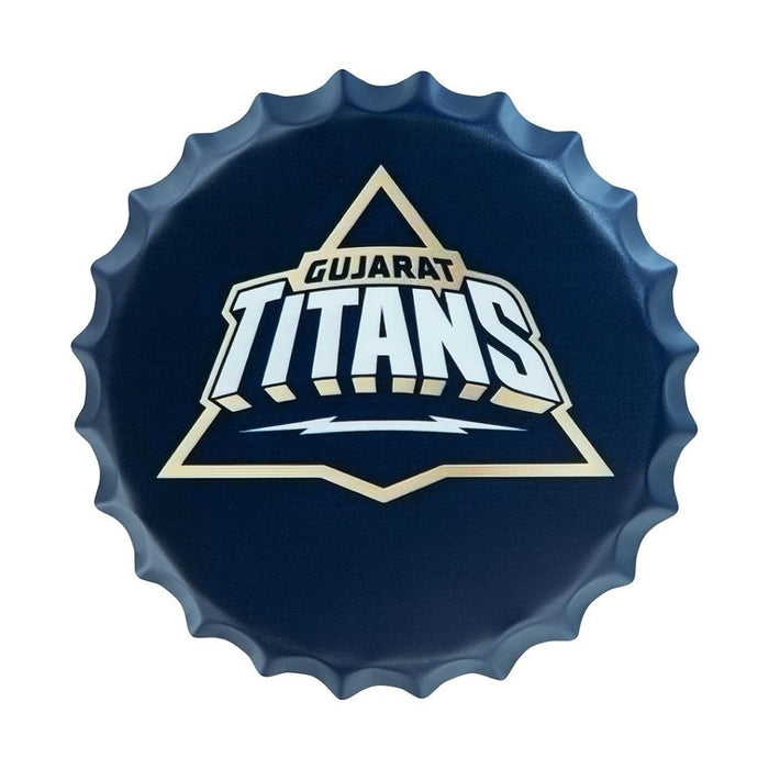 Bottle Caps wall decor sign - Gujarat Titans - eazy wagon