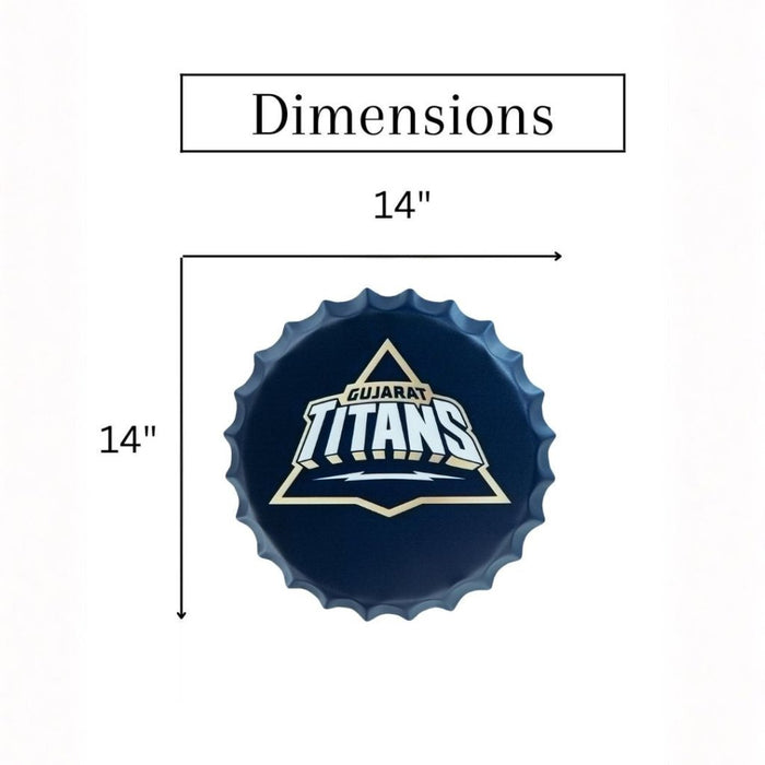 Bottle Caps wall decor sign - Gujarat Titans - eazy wagon