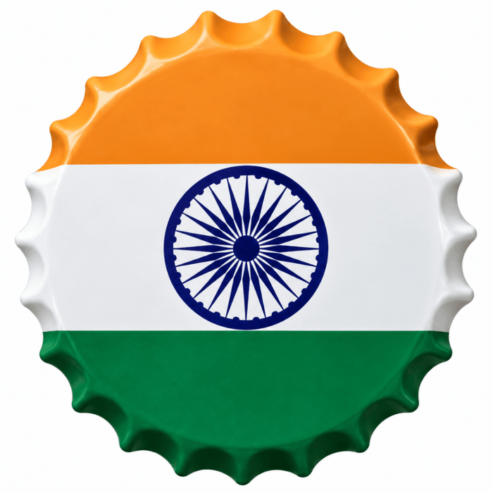 Bottle Caps wall decor sign - Indian Flag - eazy wagon