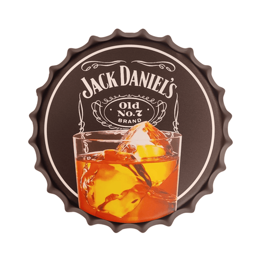Bottle Caps wall decor sign - Jack Daniels Glass (14"x14") - eazy wagon